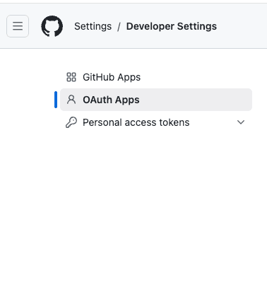 GitHub Developer Settings