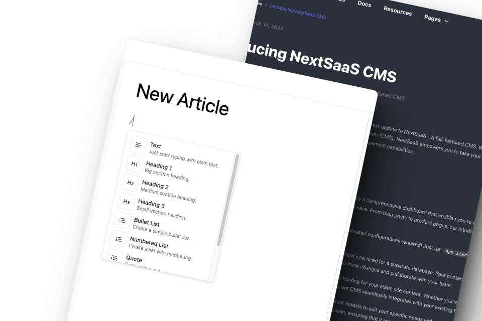 Blog, Docs, CMS & Page Builder